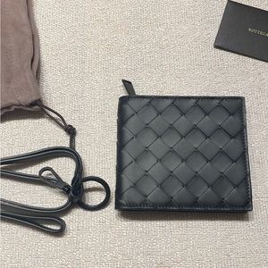 New Bottega Veneta Bi-Fold Wallet w/ Strap